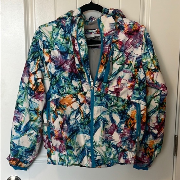 Spyder Multicolor Kids Puffer Jacket - Picture 1 of 7